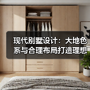 现代别墅设计：大地色系与合理布局打造理想生活空间（图2）