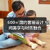 600㎡简约奢居设计 空间美学与材质融合（图1）