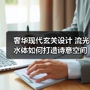 奢华现代玄关设计 流光水体如何打造诗意空间？（图1）