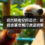 现代轻奢空间设计：岩板皮革金属打造温润奢居