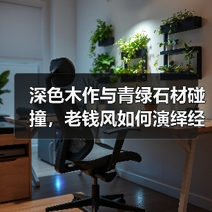 深色木作与青绿石材碰撞，老钱风如何演绎经典与当代交融？