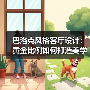 巴洛克风格客厅设计：黄金比例如何打造美学与科技交汇的空间？（图1）