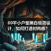 80平小户型黑白极简设计，如何打造时尚感？（图1）