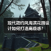 现代简约风海滨花园设计如何打造高级感？