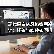 现代黑白灰风格家居设计：线条与软装如何打造简约时尚空间？