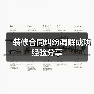 装修合同纠纷调解成功经验分享（图1）