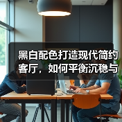 黑白配色打造现代简约客厅，如何平衡沉稳与清新？（图1）