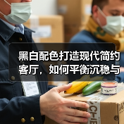 黑白配色打造现代简约客厅，如何平衡沉稳与清新？（图2）