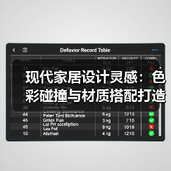 现代家居设计灵感：色彩碰撞与材质搭配打造高级感