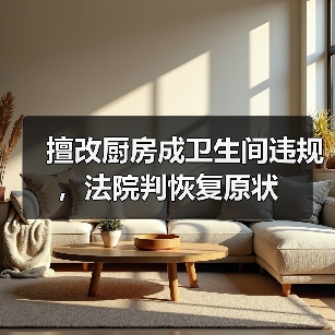 擅改厨房成卫生间违规,法院判恢复原状(图2) 擅改厨房成卫生间违规,法院判恢复原状(图2)