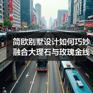 简欧别墅设计如何巧妙融合大理石与玫瑰金线条？（图3）