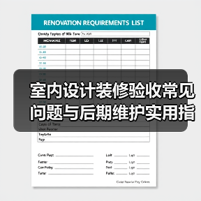 室内设计装修验收常见问题与后期维护实用指南（图1）