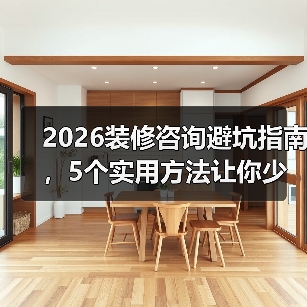 2026装修咨询避坑指南,5个实用方法让你少花冤枉钱(图3) 2026装修咨询避坑指南,5个实用方法让你少花冤枉钱(图3)